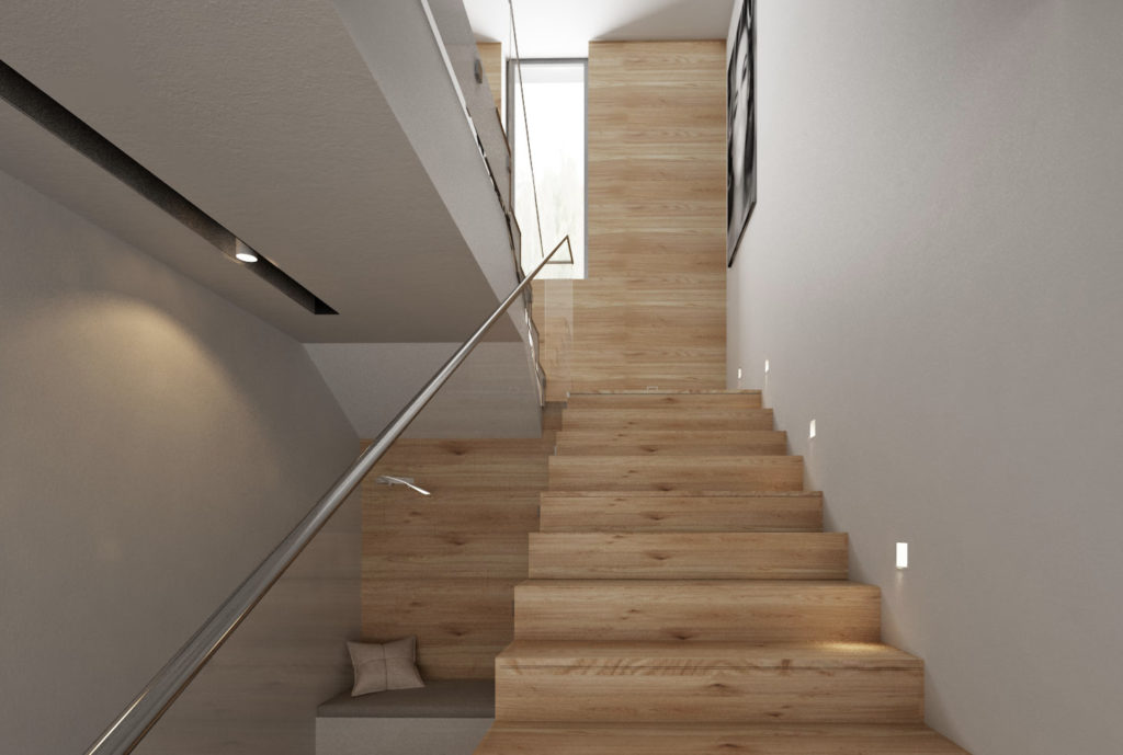Moderné drevené schodisko